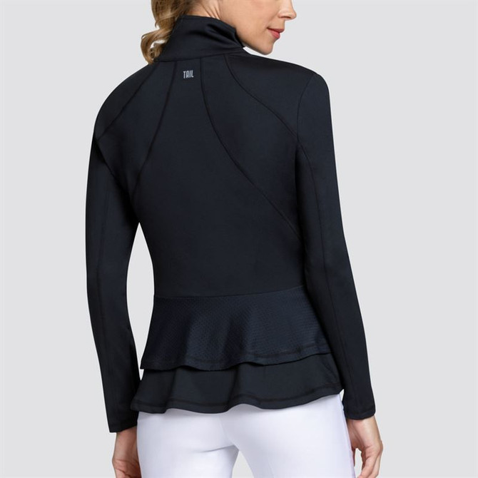 Tail Essentials Double Flounce Peplum Jacket - Onyx - 3