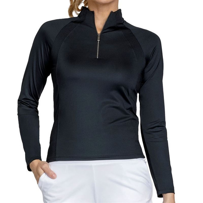 Tail Essentials Imelda 3/4 Zip Long Sleeve Top - Onyx