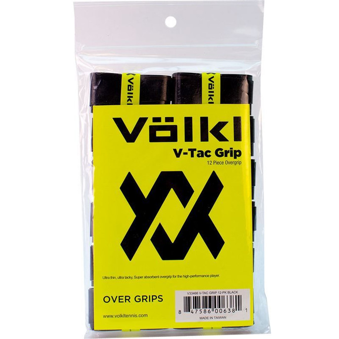 Volkl V-Tac Overgrip 12 Pack - Black