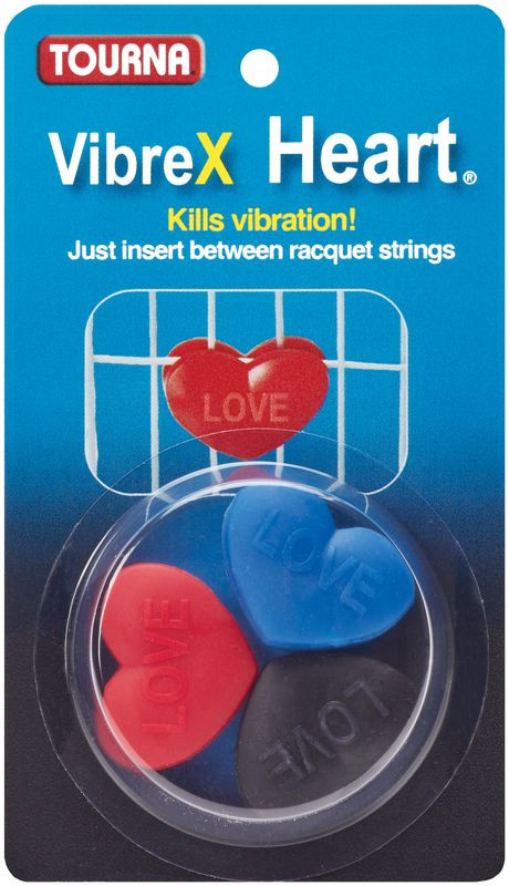 Tourna Heart Vibration Dampeners - Red/Blue/Black