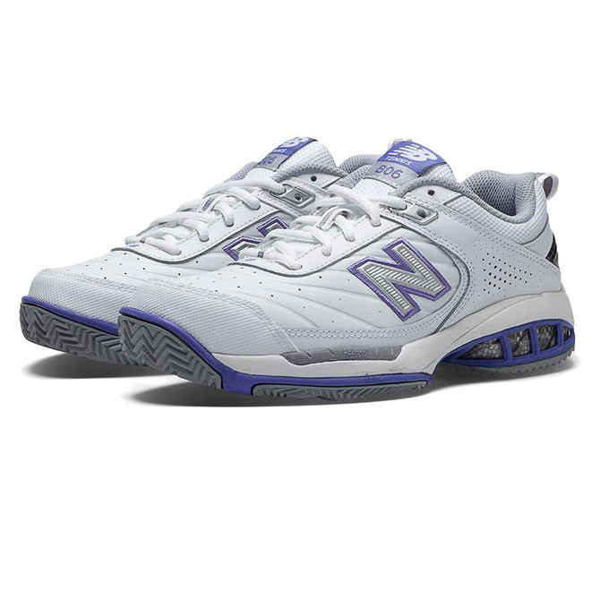 New Balance WC 806 (2E) Womens Tennis Shoes - White/Purple - 5