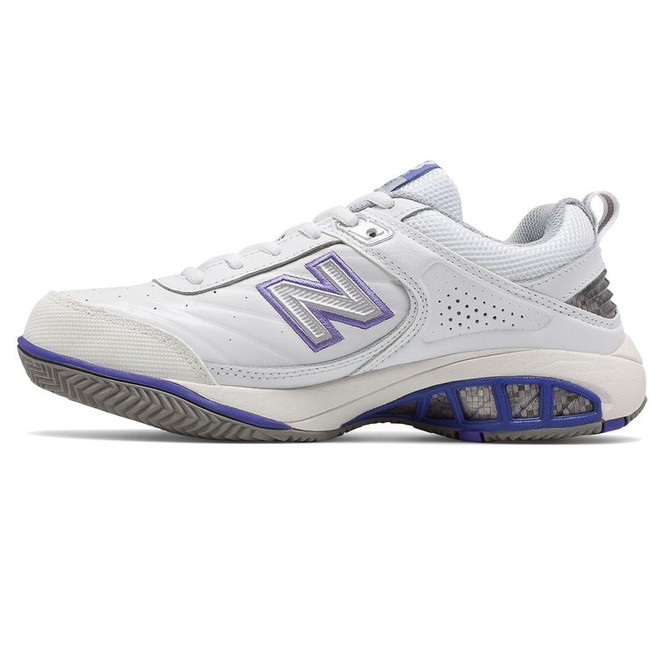 New Balance WC 806 (D) Womens Tennis Shoes - White/Purple - 3