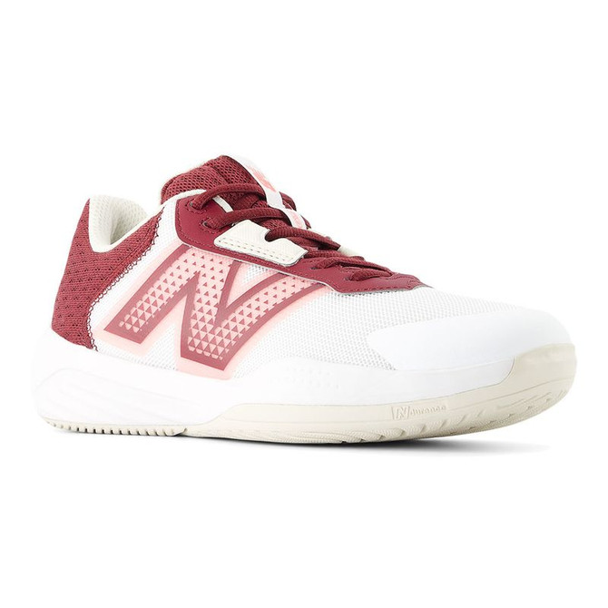 New Balance 696v6 (D) Womens Tennis Shoe - White/Monarch/Burgundy - 7