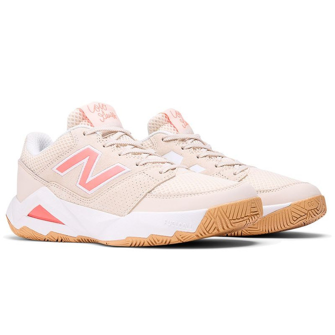 New Balance Coco Delray (B) Womens Tennis Shoe - Bisque/Urgent Red - 4