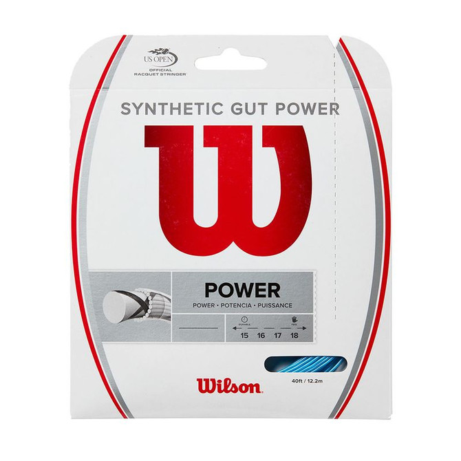Wilson Synthetic Gut Power 16G Bright Blue Tennis String