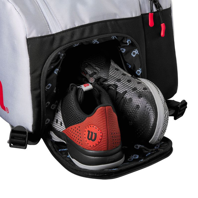 Wilson Pickleball Super Tour Bag - Grey/Red - 6