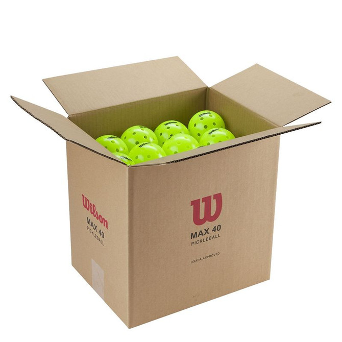 Wilson Max 40 Outdoor Pickleball CASE (48pk) - Neon Green