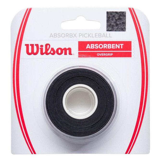 Wilson Absorbx Black Pickleball Overgrip (3 Pack)