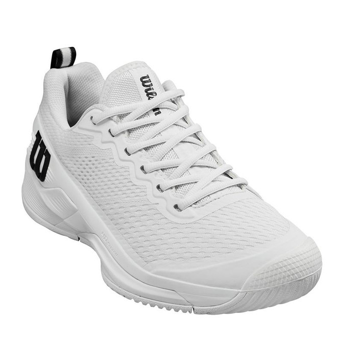 Wilson Rush Pro 4.5 Mens Tennis Shoe - White/White/Black - 5