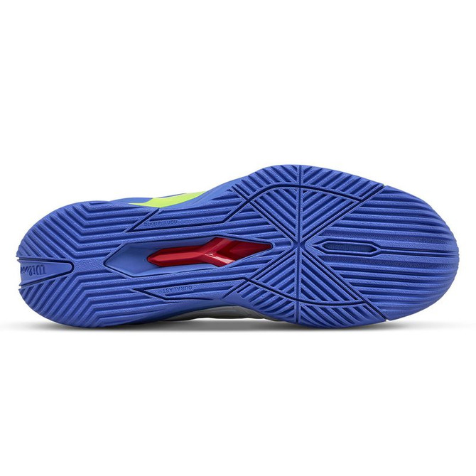 Wilson Rush Pro 4.5 Mens Tennis Shoe - White/Amparo Blue Soft Yellow - 2