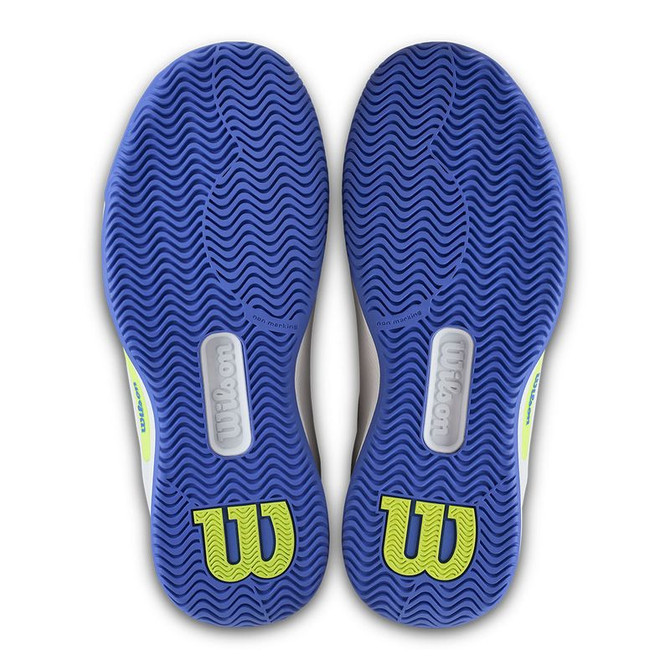 Wilson Intrigue Pro Womens Tennis Shoe - White/Amparo Blue/Safety Yellow - 3