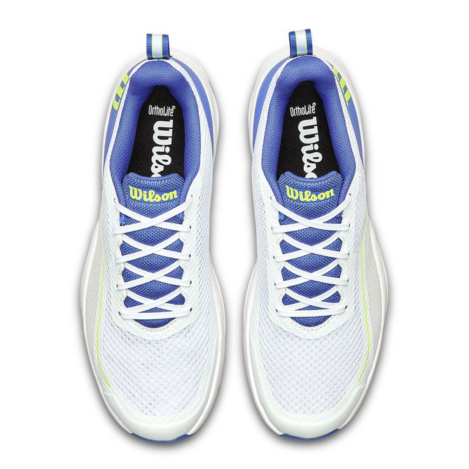 Wilson Rush Pro Lite Mens Tennis Shoe - White/Amparo Blue Soft Yellow - 8