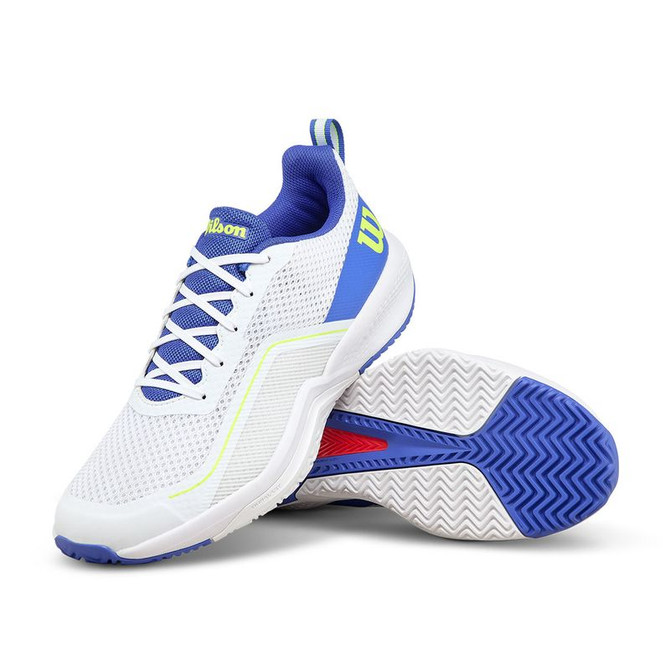 Wilson Rush Pro Lite Mens Tennis Shoe - White/Amparo Blue Soft Yellow - 11