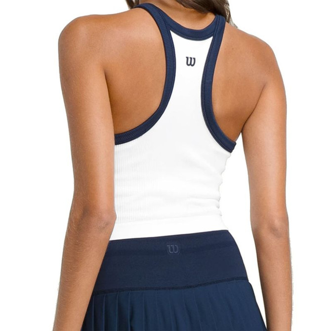 Wilson On The Daily Brami Tank Top - Bright White/Classic Navy - 3