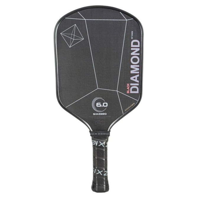 Six Zero Black Diamond Power Black 16mm Pickleball Paddle