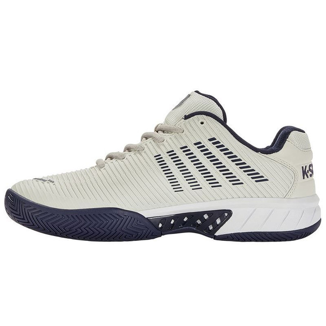 K Swiss Hypercourt Express 2 WIDE (2E) Mens Tennis Shoe - Gray/White/Peacoat - 3