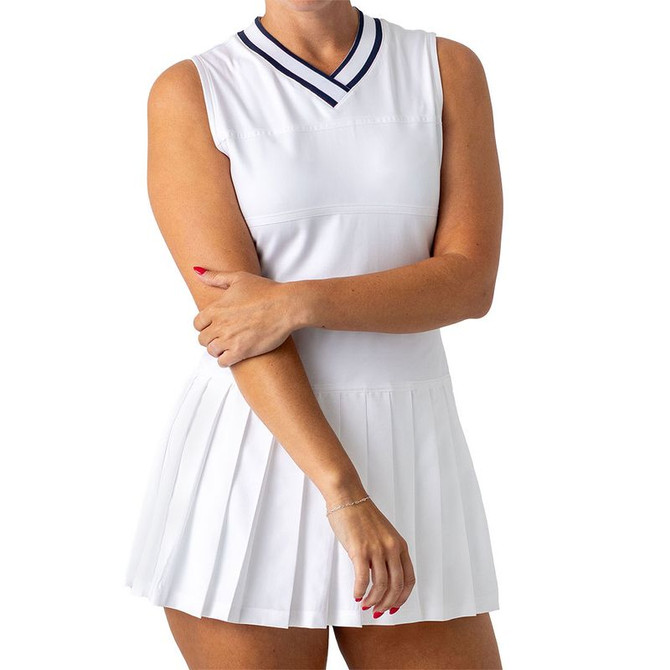 Boast V-Neck Dress - White