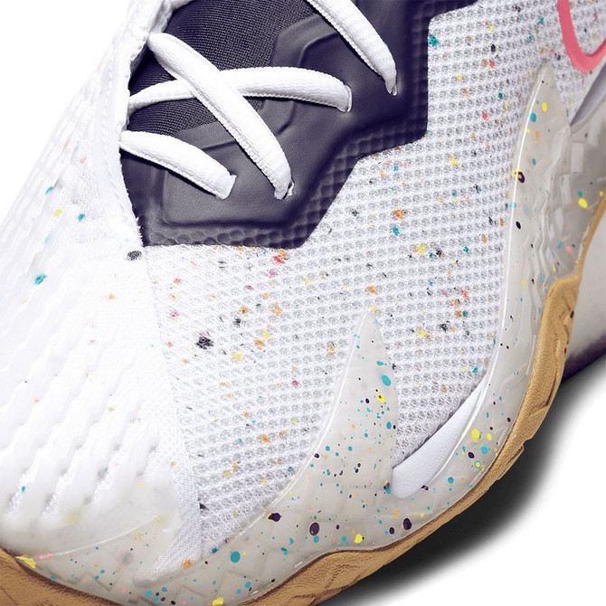 Nike Court Zoom Vapor Cage 4 Mens Tennis Shoe - White/Laser Crimson/Gridiron/Wheat - 7