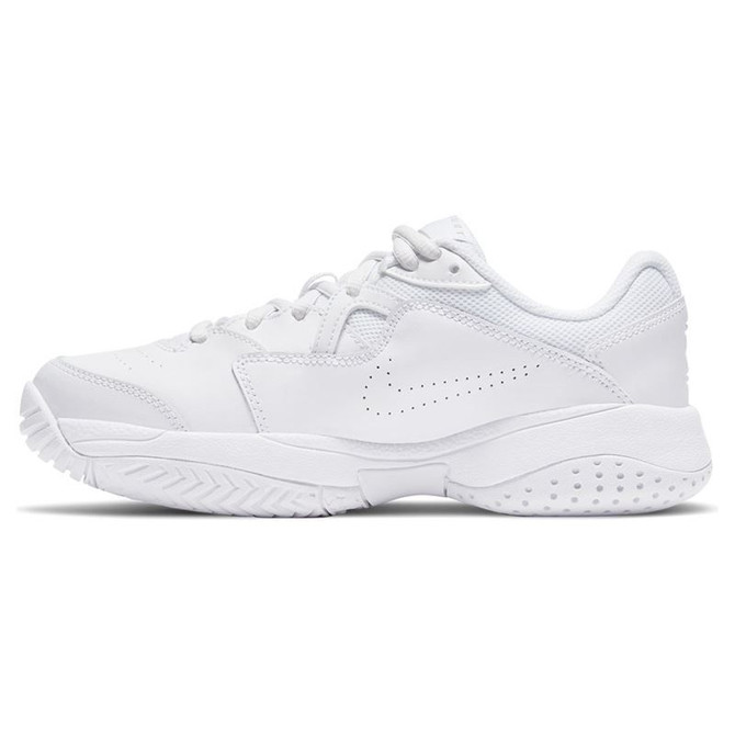 Nike Court Lite 2 Junior Tennis Shoe - White/Silver - 3