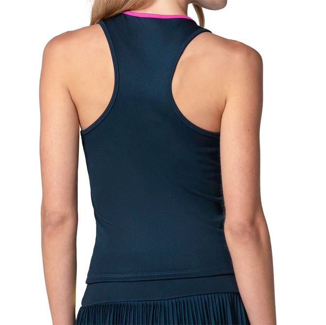Lucky in Love PS I Love You Racer Rib Tank Top - Midnight - 3