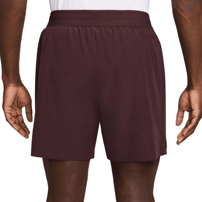 Nike Court 6 inch Advantage Short - Burgundy Crush/White - 2