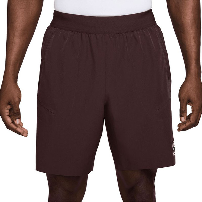 Nike Court 8 inch Advantage Short - Burgundy Crush/White