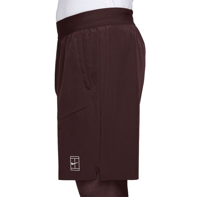 Nike Court 8 inch Advantage Short - Burgundy Crush/White - 3