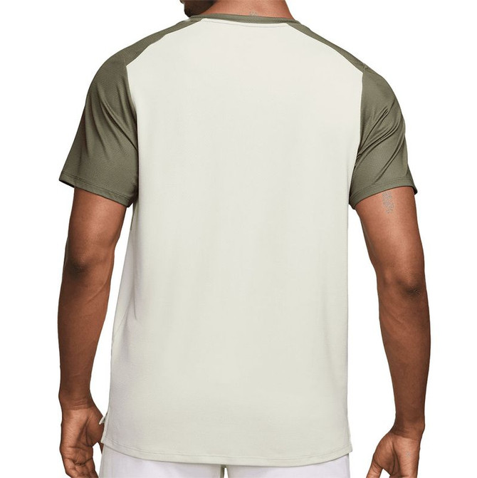 Nike Court Advantage Print Crew - Medium Olive/White - 2