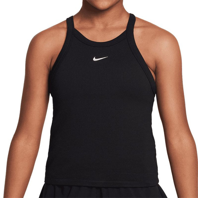 Nike Girls High Neck Tank Top - Black/White