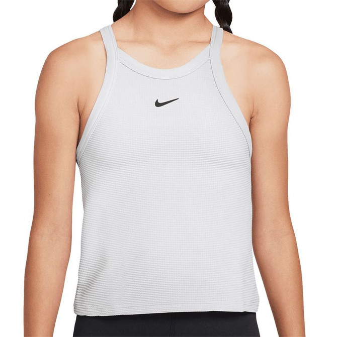 Nike Girls High Neck Tank Top - White/Black
