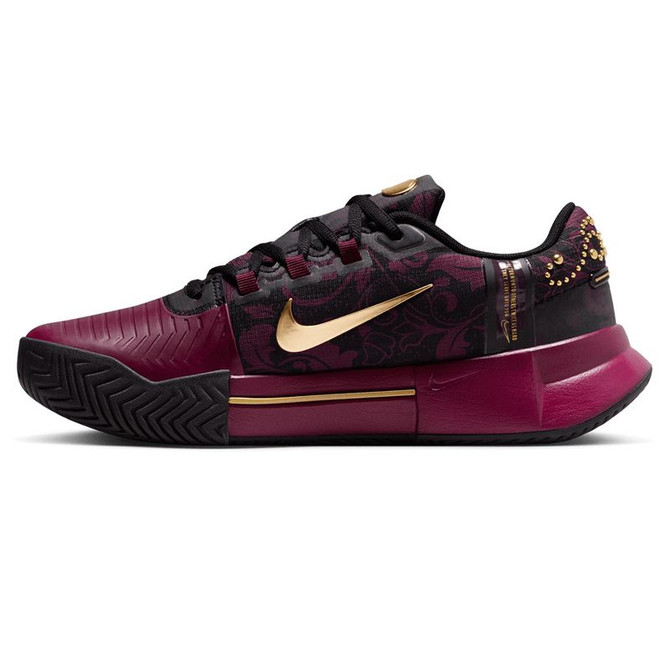 Nike Zoom GP Challenge 1 Osaka Womens Tennis Shoe - Bordeaux/Metallic Gold/Black - 3