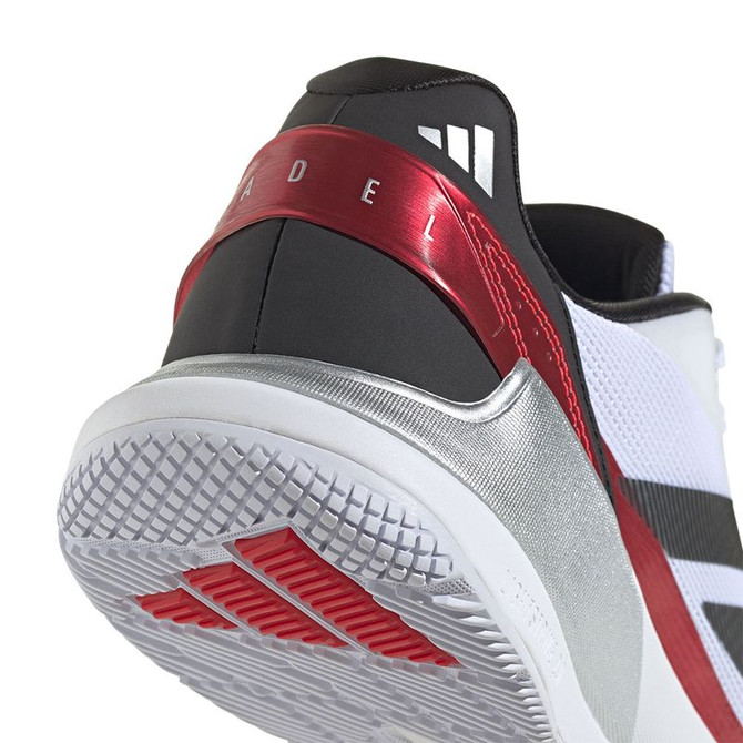 adidas Crazyquick LS Mens Padel Shoe - White/Black/Lucid Red - 7