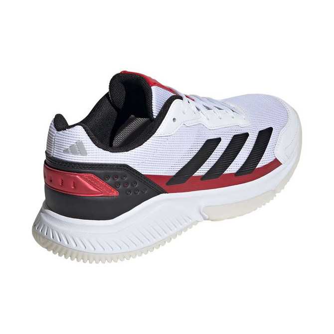 adidas Courtquick Mens Padel Shoe - White/Black/Lucid Red - 5
