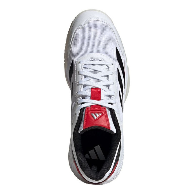 adidas Courtquick Mens Padel Shoe - White/Black/Lucid Red - 6
