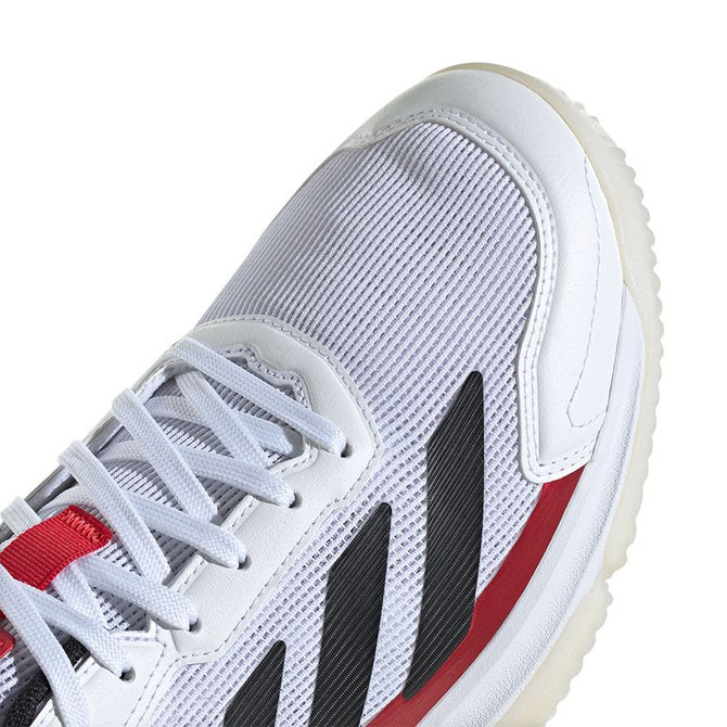 adidas Courtquick Mens Padel Shoe - White/Black/Lucid Red - 8