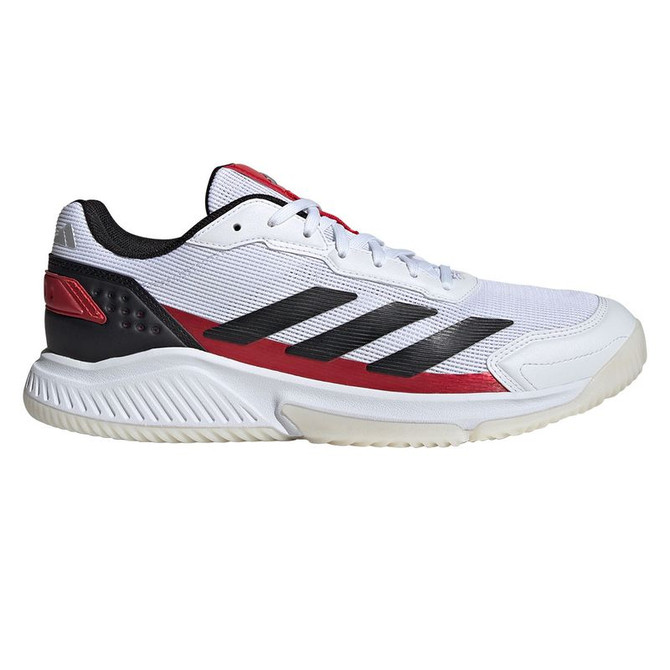 adidas Courtquick Mens Padel Shoe - White/Black/Lucid Red