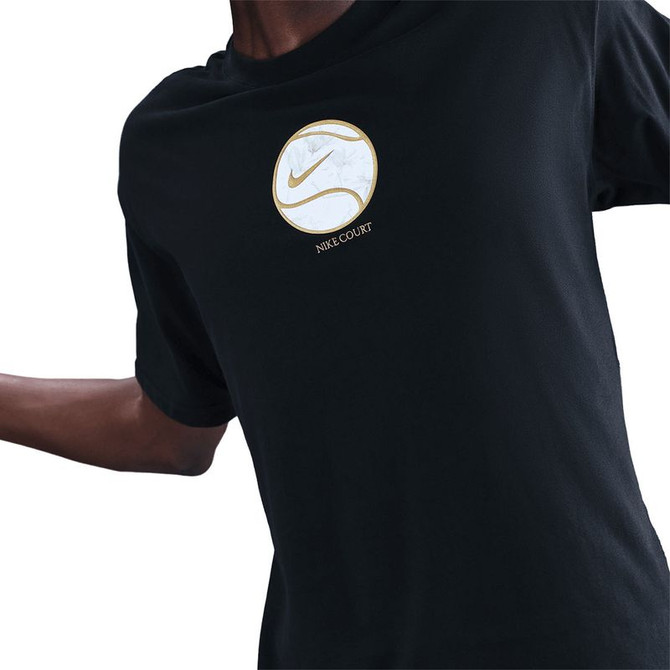 Nike Court Dri FIT Tee Shirt - Black - 5