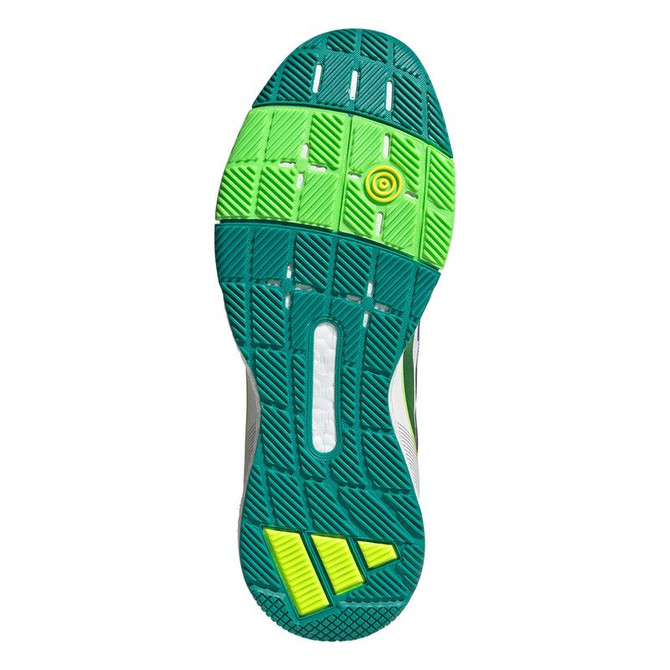 adidas Crazyquick Boost Mens Padel Shoe - White/Black/Lime Burst - 2