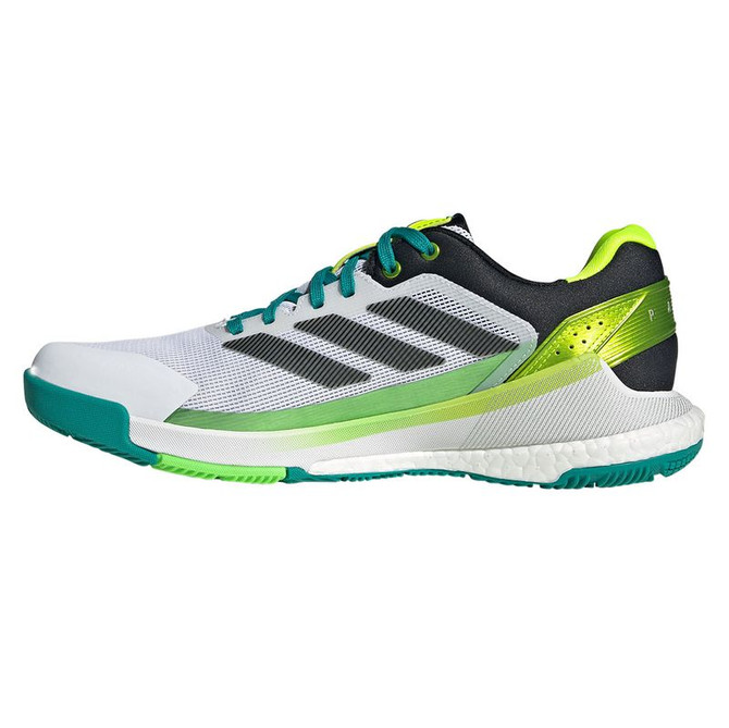 adidas Crazyquick Boost Mens Padel Shoe - White/Black/Lime Burst - 3