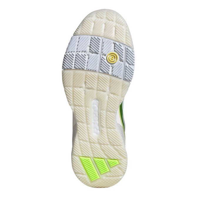 adidas Crazyquick Boost Womens Padel Shoe - White/Zero Metallic/Lucid Lemon - 2