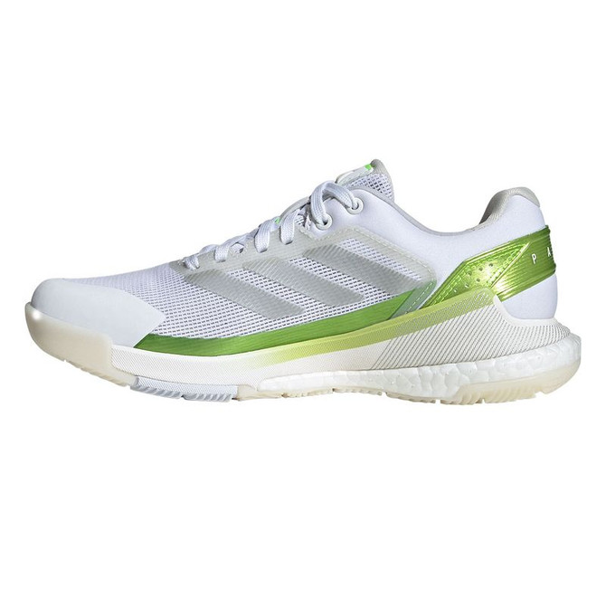 adidas Crazyquick Boost Womens Padel Shoe - White/Zero Metallic/Lucid Lemon - 3