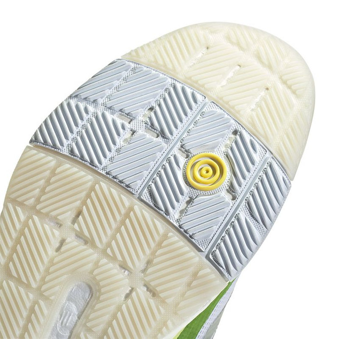 adidas Crazyquick Boost Womens Padel Shoe - White/Zero Metallic/Lucid Lemon - 8
