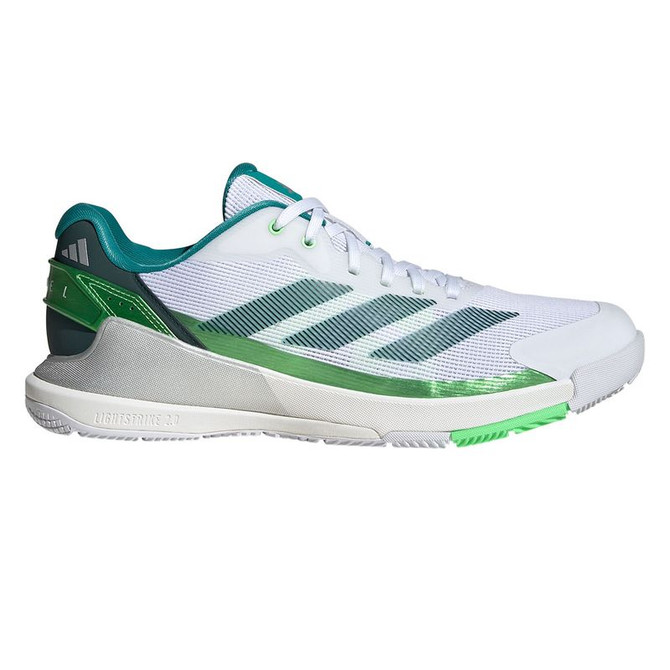 adidas Crazyquick LS Mens Padel Shoe - White/Aurora Ivy/Lime Burst
