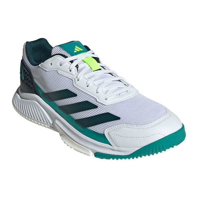 adidas Courtquick Mens Padel Shoe - White/Aurora Ivy - 4