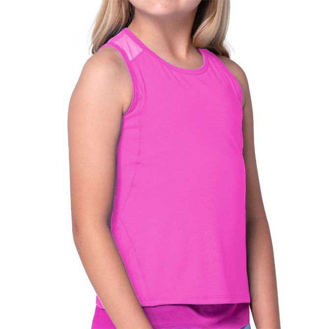 Lucky in Love Retro Girls Volley Tank Top - Mulberry