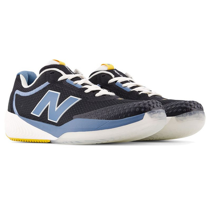New Balance 996v6 (D) Womens Tennis Shoe - Black/Blue Gemstone/Apollo Gold - 4