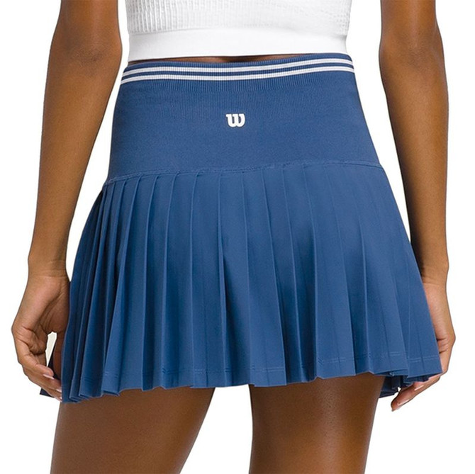 Wilson Midtown Tennis Skirt - Court Blue/Bright White - 3