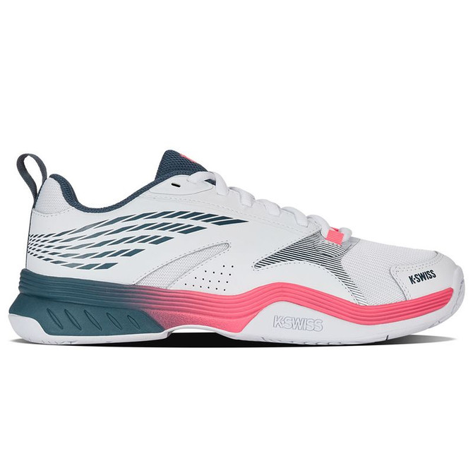 K Swiss SpeedEx Mens Tennis Shoe - White/Stargazer/Neon Blaze