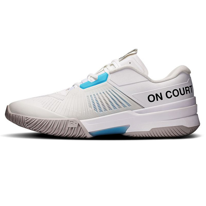 On The Roger Pro Fire Mens Tennis Shoe - White/Pink - 3