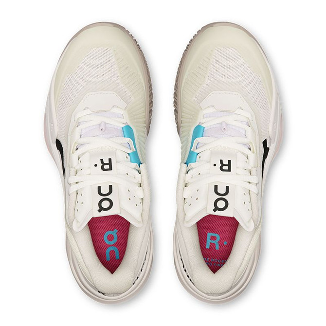 On The Roger Pro Fire Womens Tennis Shoe - White/Pink - 6